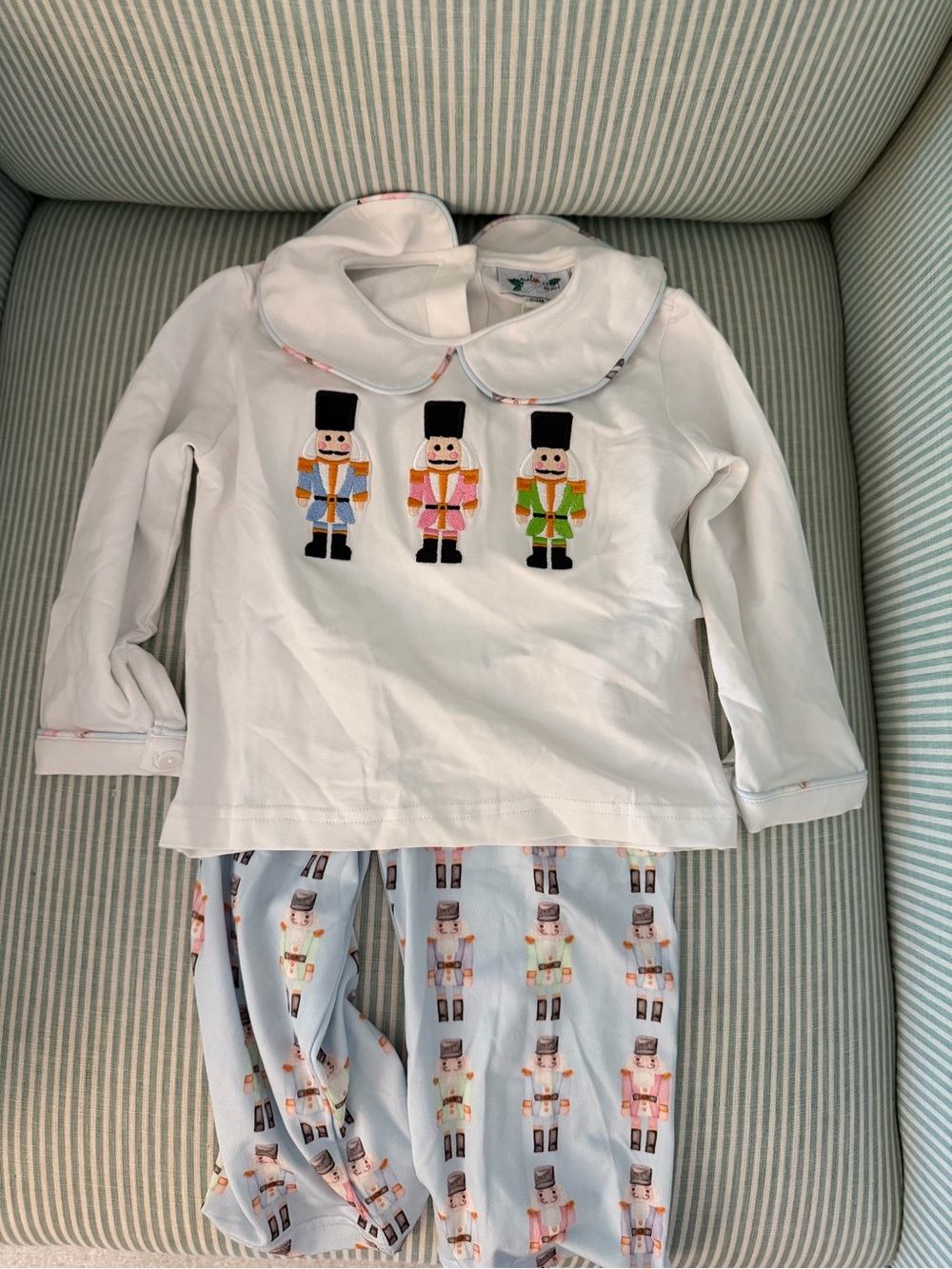 NWT Magnolia Steel Children's Nutcracker Cotton Set with Light Blue Pants